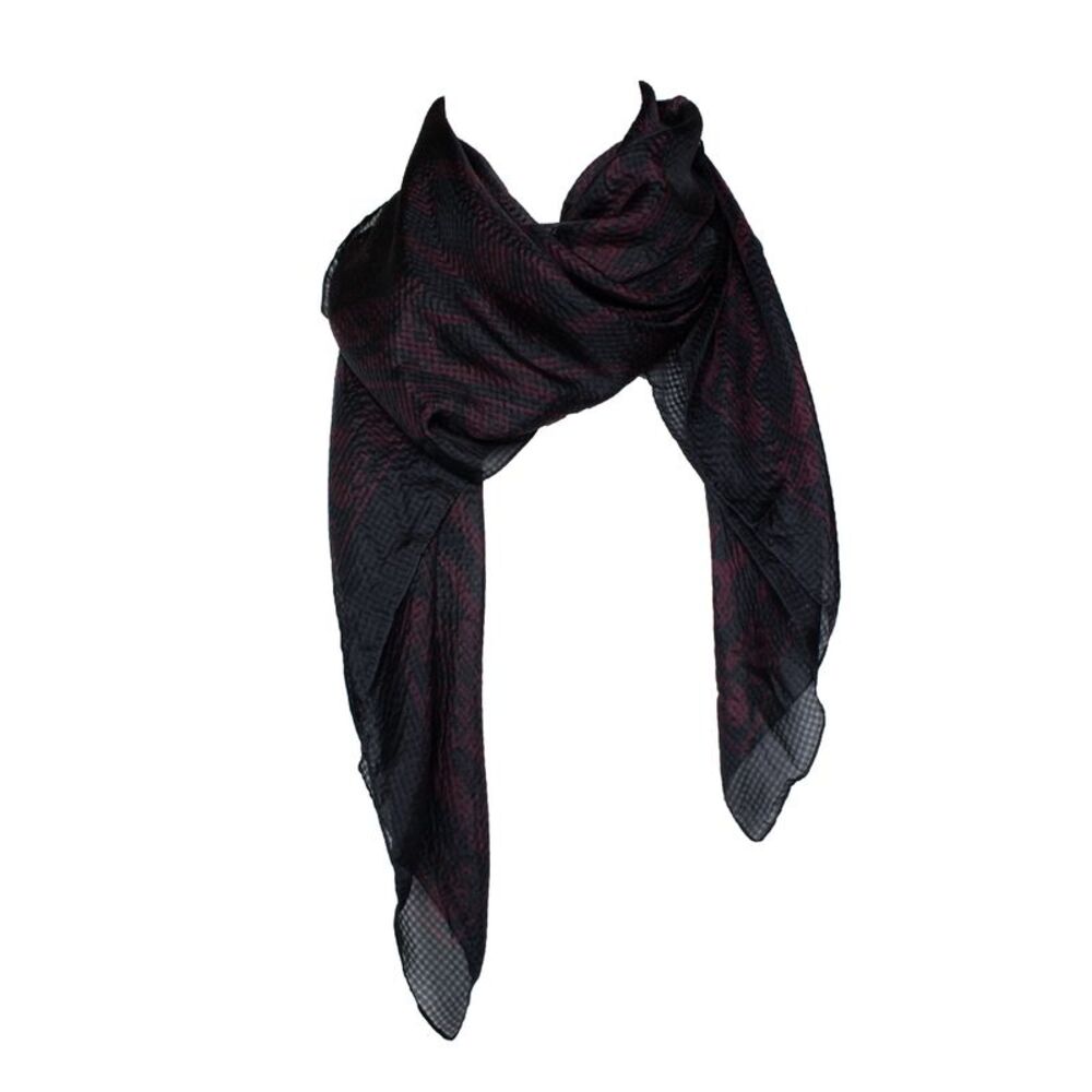Alexander McQueen, sheer skull printed scarf